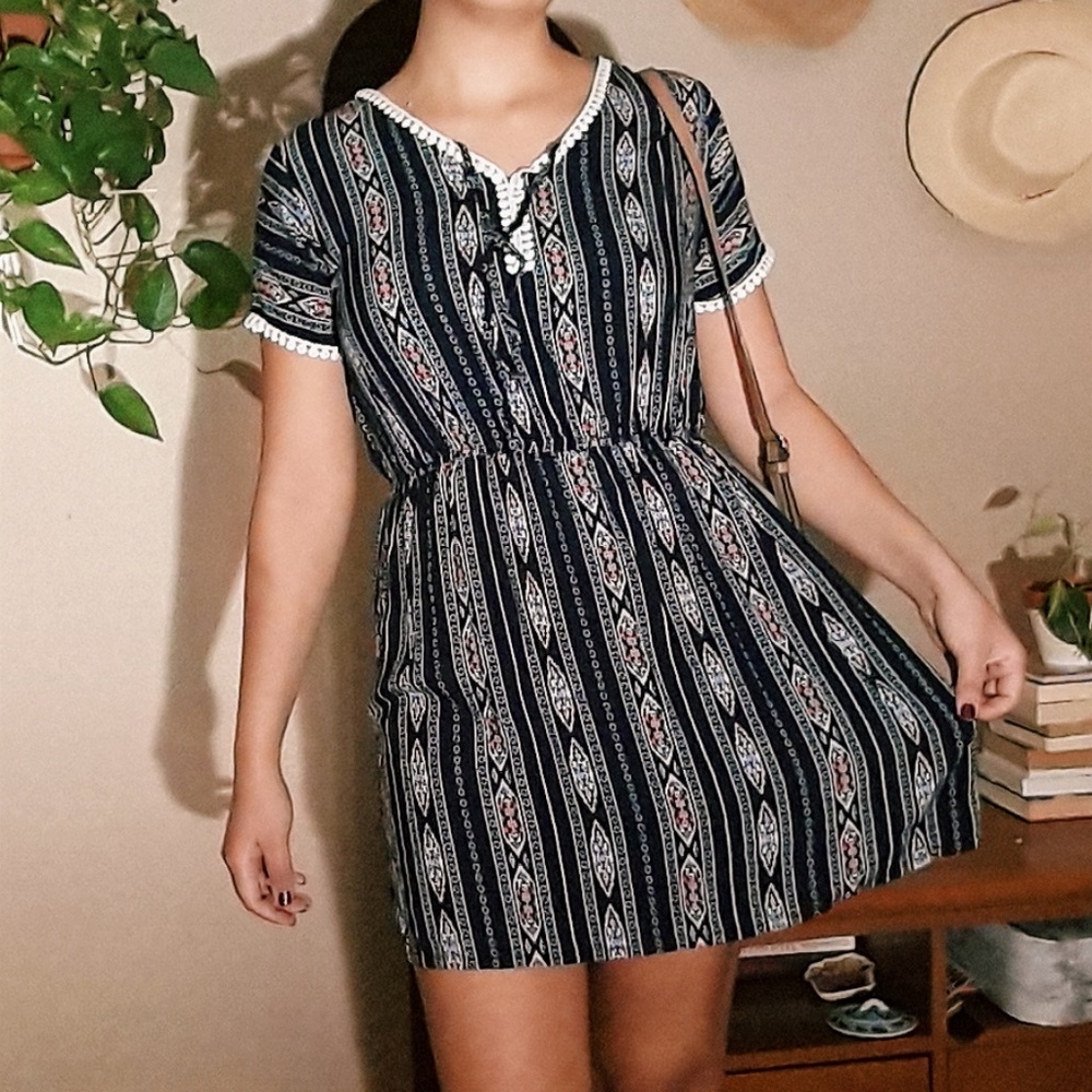 Patterned Light Weight Casual Dress